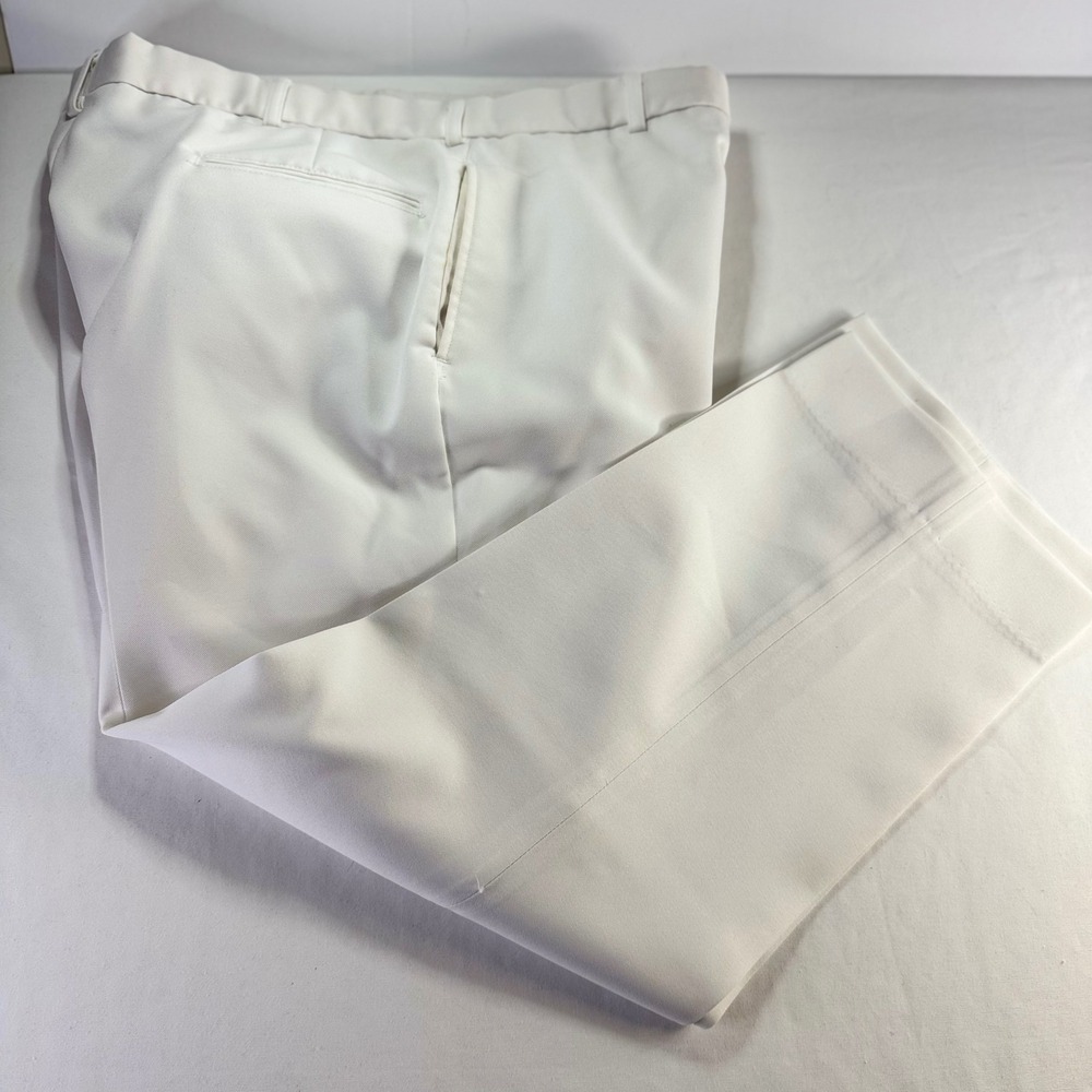 Creighton US Navy Official Uniform White Trousers Men 37R Vintage Military Pants
